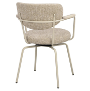 Krzesło Merrick tkanina ciemnobeżowa - podstawa beżowa Rowico