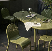 Krzesło ogrodowe Groove zielone Tom Dixon