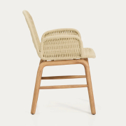 Krzesło ogrodowe Alipa z podłokietnikiem Ecru Kave Home