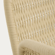 Krzesło ogrodowe Alipa z podłokietnikiem Ecru Kave Home