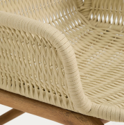 Krzesło ogrodowe Alipa z podłokietnikiem Ecru Kave Home