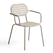 Krzesło ogrodowe Brai z podłokietnikiem beżowe kave home