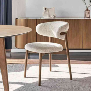 Krzesło Oleandro orzech, tkanina Sabbia Calligaris