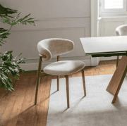 Krzesło Oleandro orzech, tkanina Sabbia Calligaris