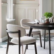 Krzesło Patterson beżowe - drewno dębowe brązowe Rowico