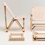 Krzesło składane Outdoor Market beżowe HAY