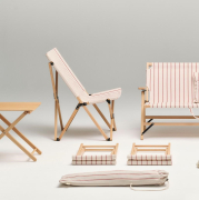 Krzesło składane Outdoor Market beżowe HAY