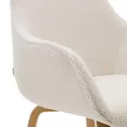 Krzesło Aleli białe boucle kave home