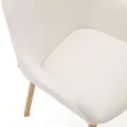 Krzesło Aleli białe boucle kave home