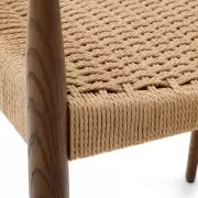 Krzesło Analy z podłokietnikiem brązowe kave home