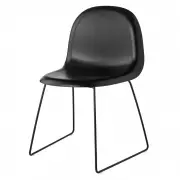 Krzesło Beetle 3D czarny buk nogi płozy Gubi