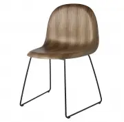 Krzesło 3D orzech amerykański nogi płozy Gubi