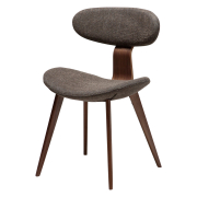 Krzesło Buckle tkanina bouclé Major brown - nogi orzech Dan-Form