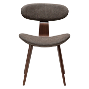 Krzesło Buckle tkanina bouclé Major brown - nogi orzech Dan-Form