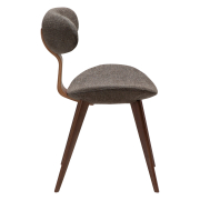Krzesło Buckle tkanina bouclé Major brown - nogi orzech Dan-Form