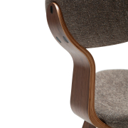 Krzesło Buckle tkanina bouclé Major brown - nogi orzech Dan-Form