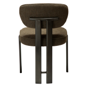 Krzesło Duct tkanina bouclé Dark olive - nogi antique pewter Dan-Form