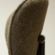 Krzesło Duct tkanina bouclé Dark olive - nogi antique pewter Dan-Form