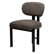 Krzesło Duct tkanina bouclé Major brown - czarne nogi Dan-Form