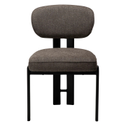 Krzesło Duct tkanina bouclé Major brown - czarne nogi Dan-Form
