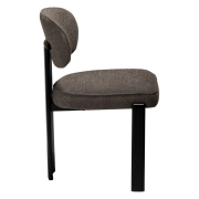 Krzesło Duct tkanina bouclé Major brown - czarne nogi Dan-Form