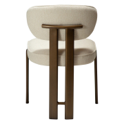 Krzesło Duct tkanina bouclé Simply beige - brązowe nogi Dan-Form
