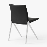 Krzesło Kape IF7 podstawa polerowane aluminium - tapicerka Noble Leather Andtrad