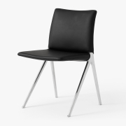 Krzesło Kape IF7 podstawa polerowane aluminium - tapicerka Noble Leather Andtrad