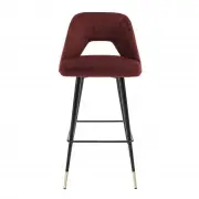 KRZESŁO BAROWE AVORIO bordeaux velvet H;100 CM EICHHOLTZ