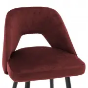 KRZESŁO BAROWE AVORIO bordeaux velvet H;90 CM EICHHOLTZ