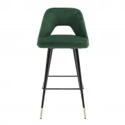 KRZESŁO BAROWE AVORIO zielone velvet H;100 CM EICHHOLTZ