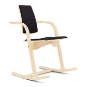 Krzesło ergonomiczne Actulum ciemnoszare, naturalne drewno Varier
