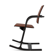Krzesło ergonomiczne Actulum cognac, czarne drewno Varier