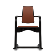 Krzesło ergonomiczne Actulum cognac, czarne drewno Varier