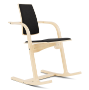 Krzesło ergonomiczne Actulum czarne, naturalne drewno Varier