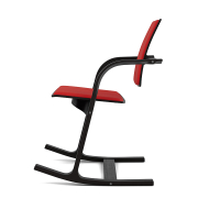 Krzesło ergonomiczne Actulum czerwone, czarne drewno Varier
