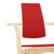 Krzesło ergonomiczne Actulum czerwone, naturalne drewno Varier