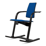 Krzesło ergonomiczne Actulum niebieskie, czarne drewno Varier