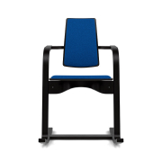 Krzesło ergonomiczne Actulum niebieskie, czarne drewno Varier