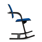 Krzesło ergonomiczne Actulum niebieskie, czarne drewno Varier
