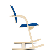 Krzesło ergonomiczne Actulum niebieskie, naturalne drewno Varier