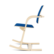 Krzesło ergonomiczne Actulum niebieskie, naturalne drewno Varier