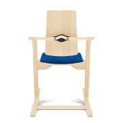 Krzesło ergonomiczne Actulum niebieskie, naturalne drewno Varier