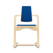 Krzesło ergonomiczne Actulum niebieskie, naturalne drewno Varier