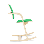 Krzesło ergonomiczne Actulum zielone, naturalne drewno Varier