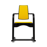 Krzesło ergonomiczne Actulum żółte, czarne drewno Varier