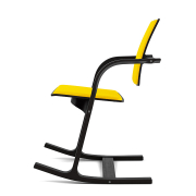 Krzesło ergonomiczne Actulum żółte, czarne drewno Varier