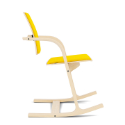Krzesło ergonomiczne Actulum żółte, naturalne drewno Varier
