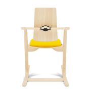 Krzesło ergonomiczne Actulum żółte, naturalne drewno Varier