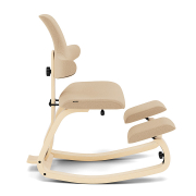 Krzesło ergonomiczne Thatsit beżowe, naturalne drewno Varier